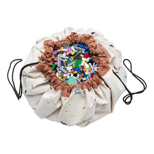 Play & Go Toy Storage Bag & Playmat, Veggie and Numbers