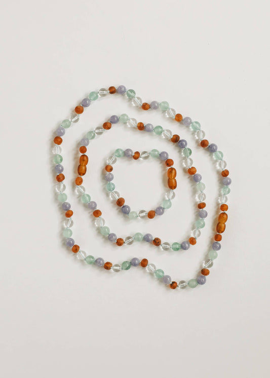 Baltic Sea Amber and Natural Gemstone Amber Necklace