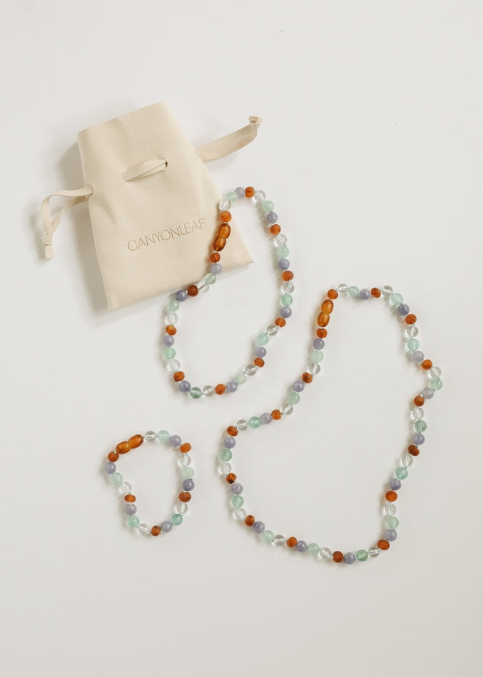 Baltic Sea Amber and Natural Gemstone Amber Necklace