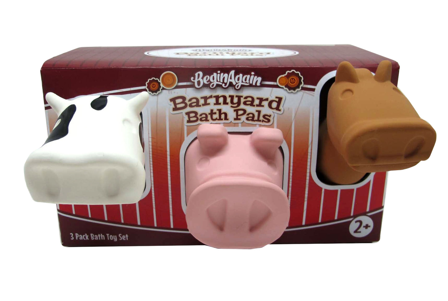 BeginAgain Barnyard Bath Pals - 3 Piece Farm Themed Set